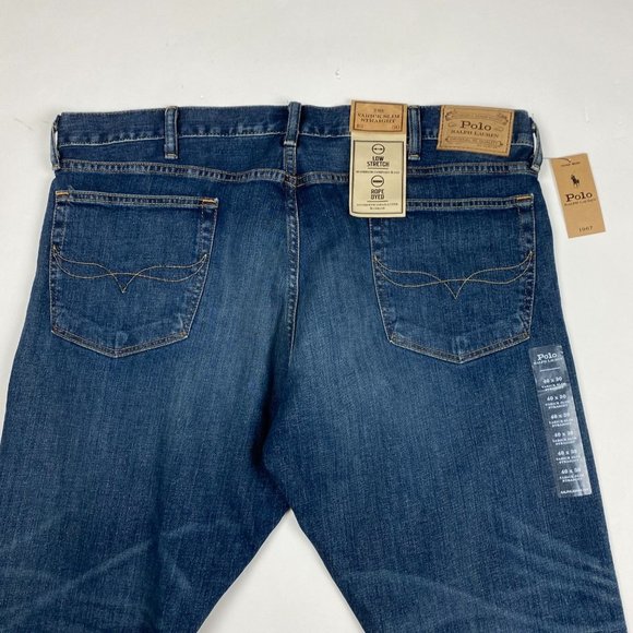 NEW Polo Ralph Lauren The Varick Slim Straight Jeans Mens 40 x 30 Stretch - Picture 4 of 15